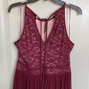Morgan Co. Dresses Morgan And Co Lace Keyhole Tie Back Halter Dress Style 289 Size 14 Poshmark